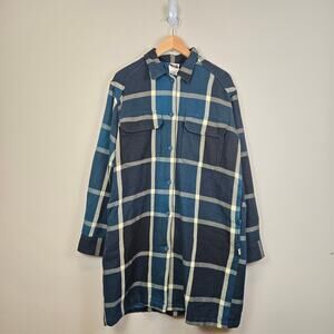 The North Face Womens Size L Valley Twill Utility Coat Midnight Petrol Shacket